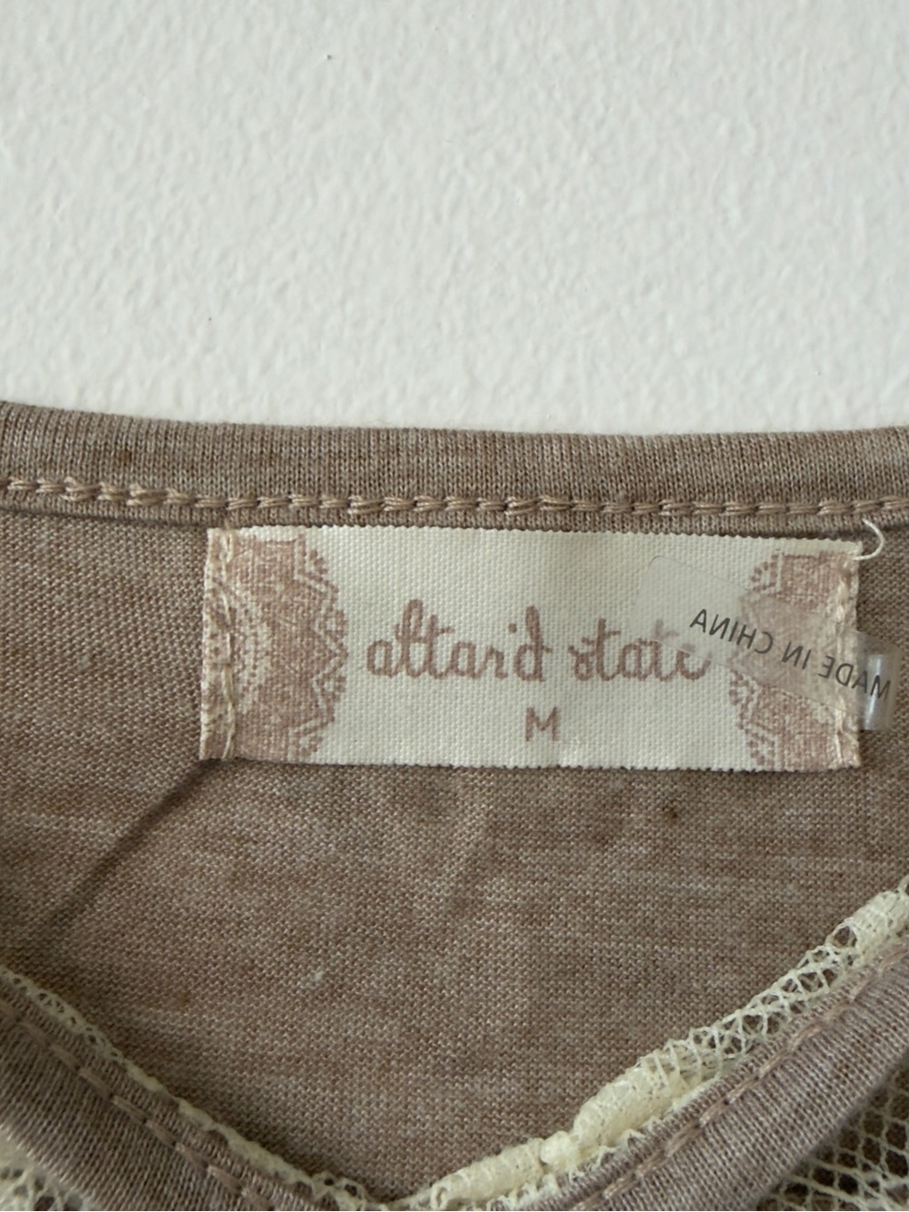 Altar'd State Soft Taupe Lace-Trim Dress - Picture 5 of 7